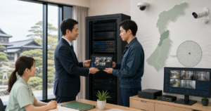 金沢の介護施設向けネットワークカメラ保守会社の事業承継M&Aを表すアイキャッチ画像